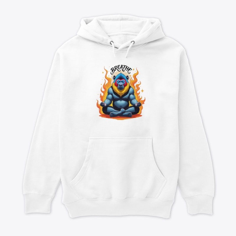 BREATHE – Meditating Mandrill Art