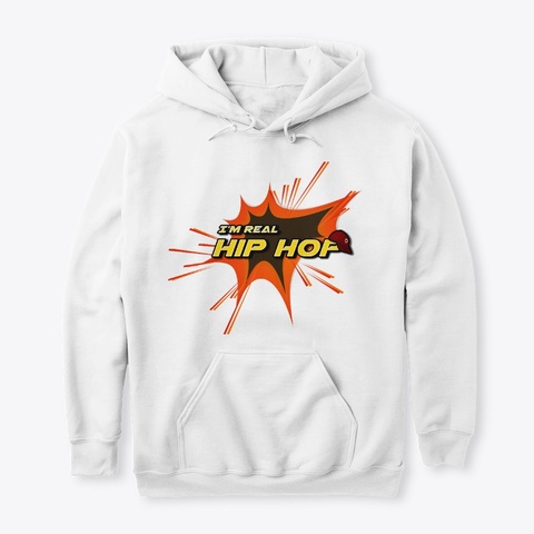 Hip Hop T Shirt  For Rapper,Dancers White T-Shirt Front