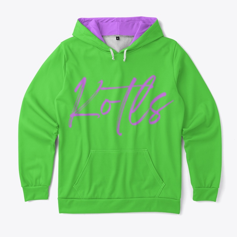 Purple on green