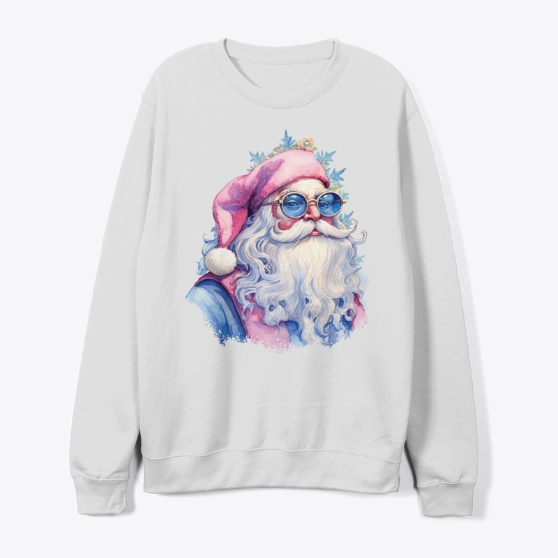 Christmas Hipster Santa with Sunglasses