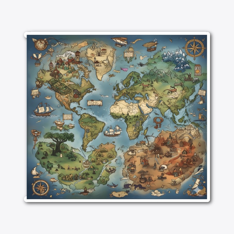 Whimsical World Map