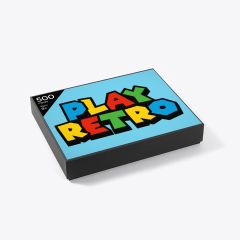 Play Retro Puzzle Pastel Blue T-Shirt Box