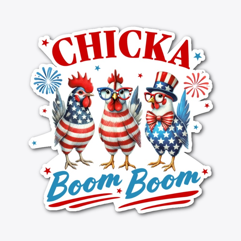 Chicka Boom Boom 4th of July Design
