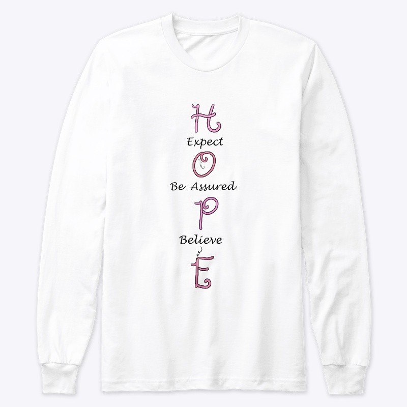 Hope Word Art in Shades of Pink