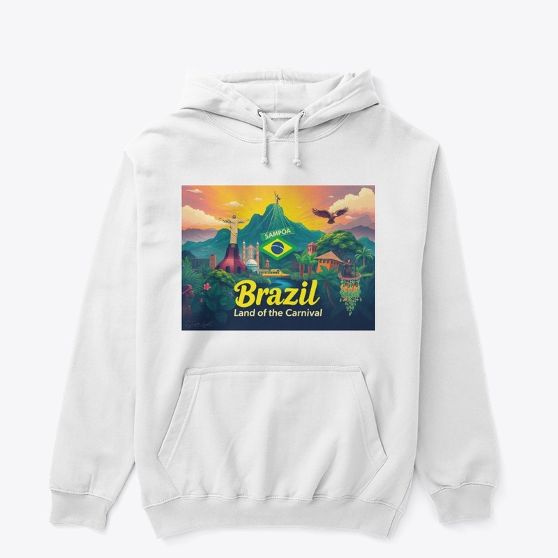 Brazil Vibrant Skyline Art