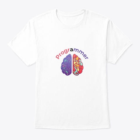 Programmer White T-Shirt Front