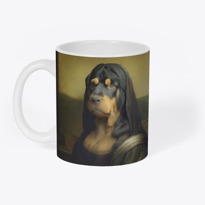 Rottweiler as Monalisa