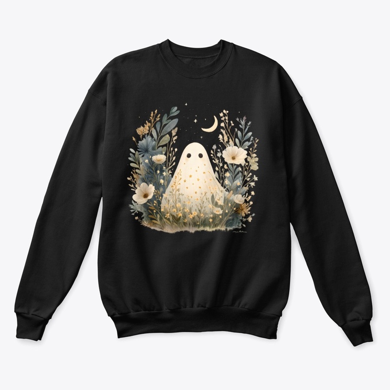 Moonlit Boho Ghost | Halloween Art