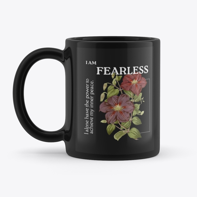 black flawer mug 