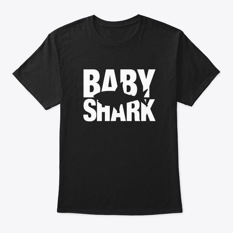 Baby Shark S7swp Black T-Shirt Front