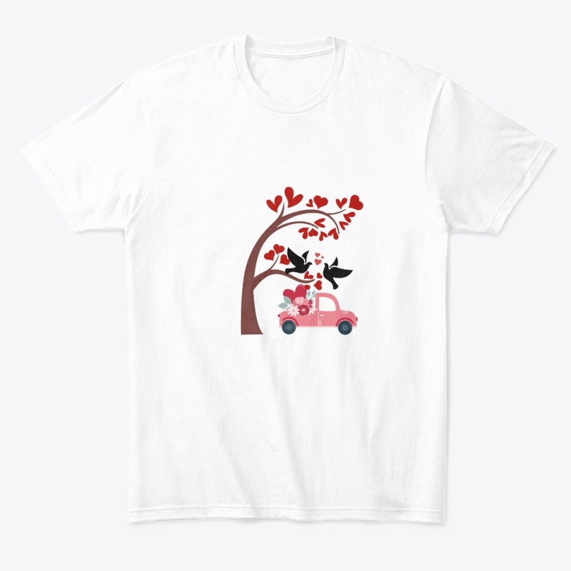 Valentine Love Birds & Pink Floral Truck