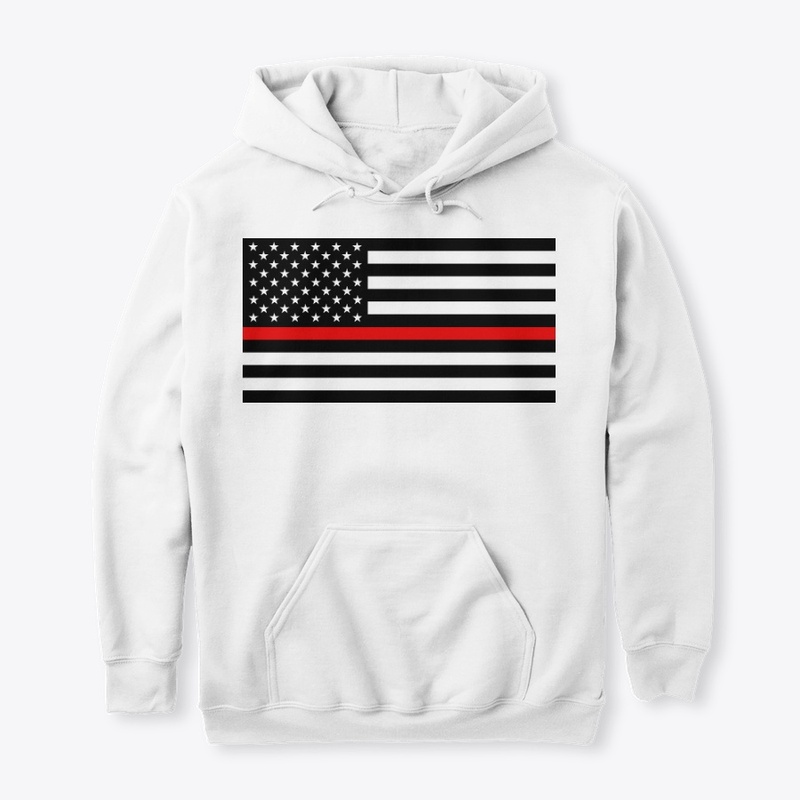 Thin Red Line Firefighters American Flag