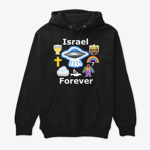 Israel Forever Black T-Shirt Front