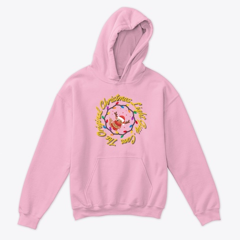Toclg Kids Classic Hoodie Light Pink T-Shirt Front