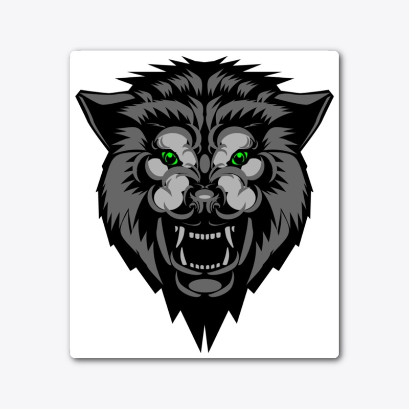 Green Eyed Wolf Streetwear Sticker