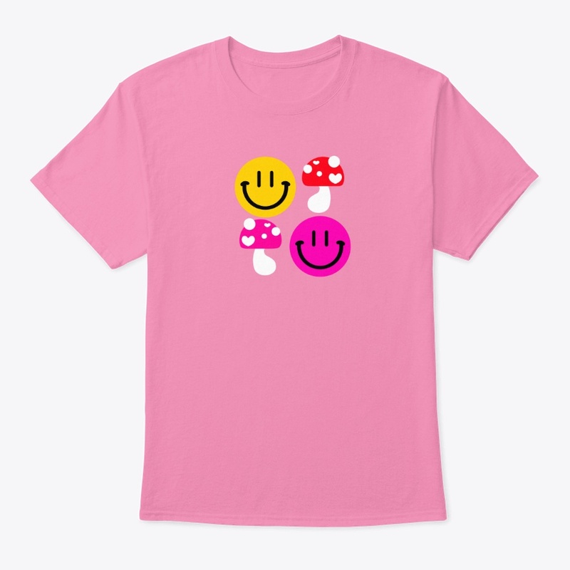 Smiley Face & Mushroom T-Shirt