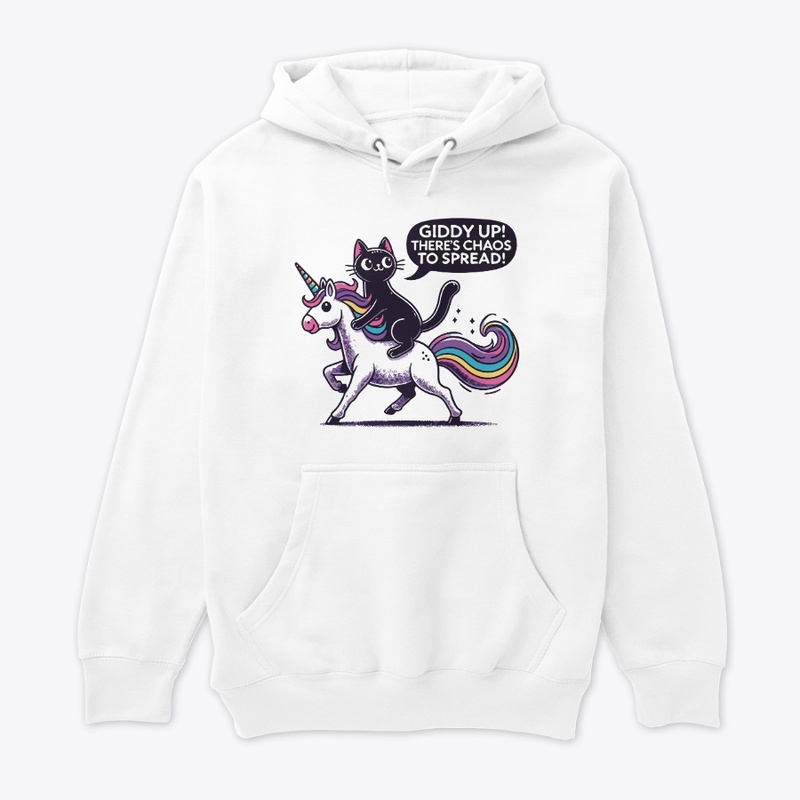 Funny Cat Riding Unicorn
