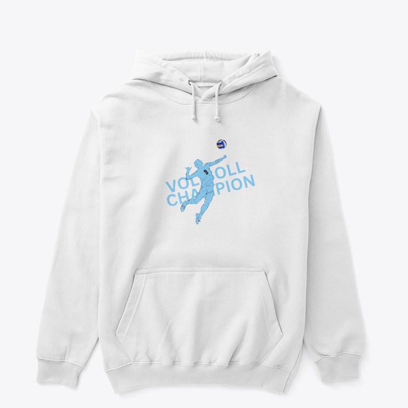 Voliball tex printed white hoodies 