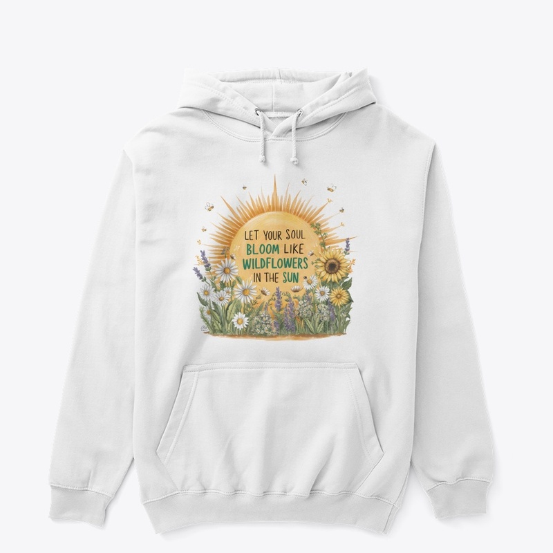 Hand Drawn Sun and Wildflowers Design