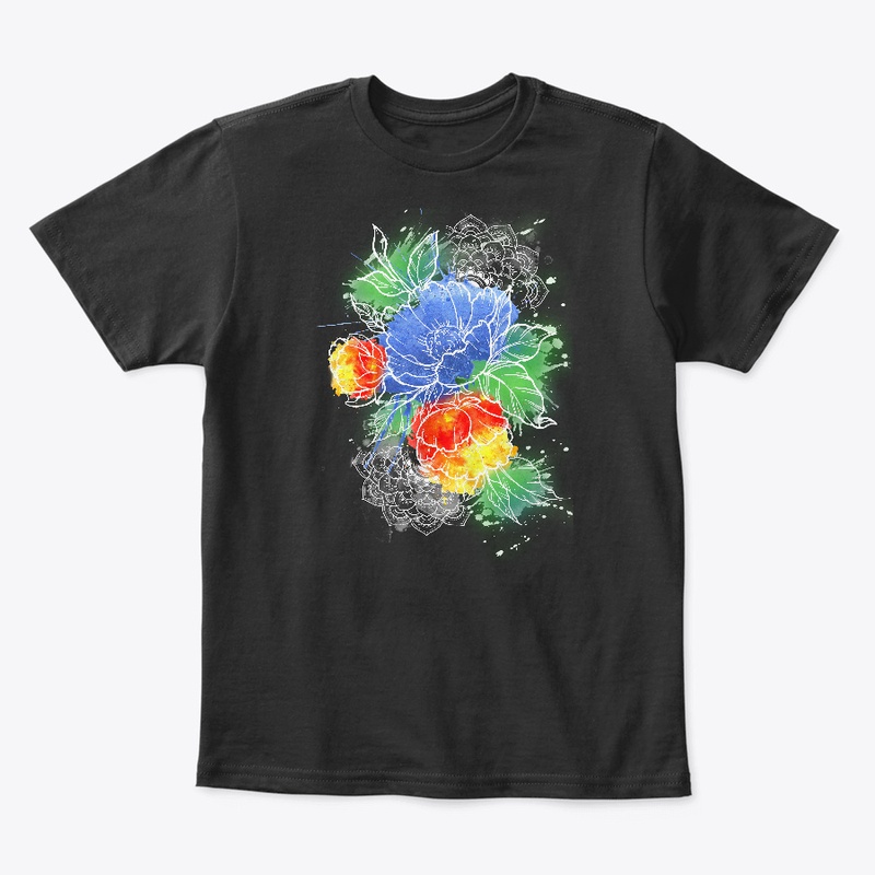 Watercolor flower and madalas