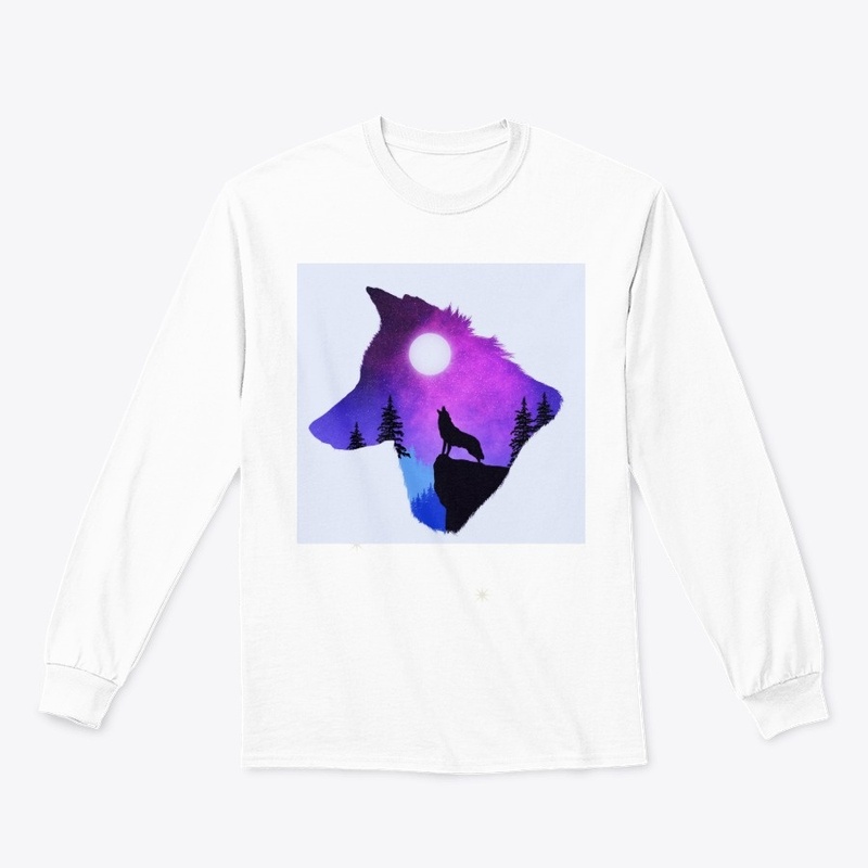 Wolf and the moon