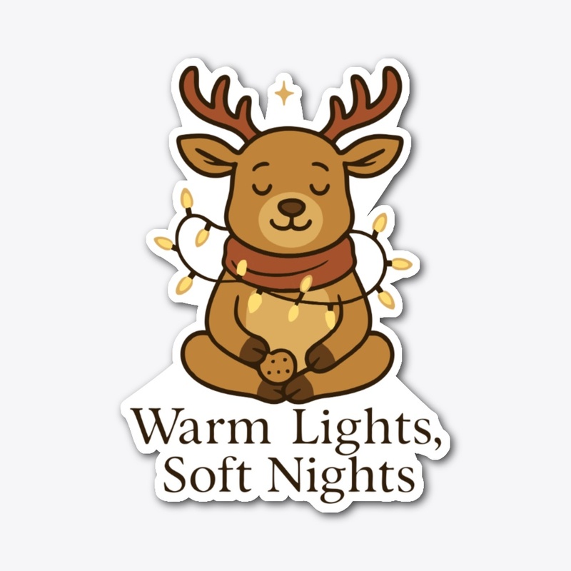 Warm Lights Soft Nights Cozy Reindeer