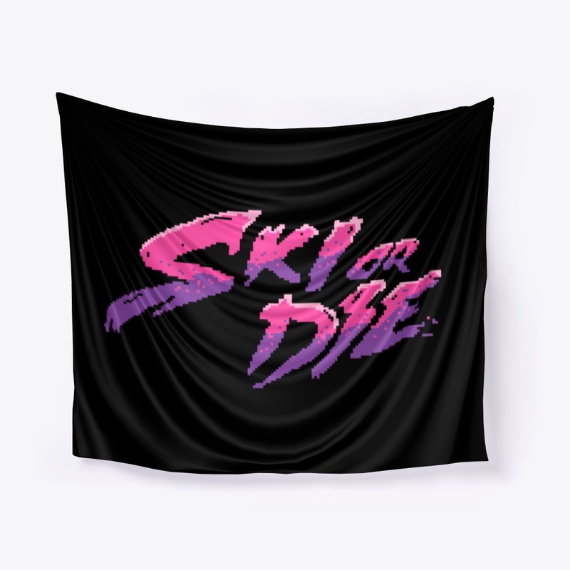 Candy Boy Ski or Die Pixel art Logo