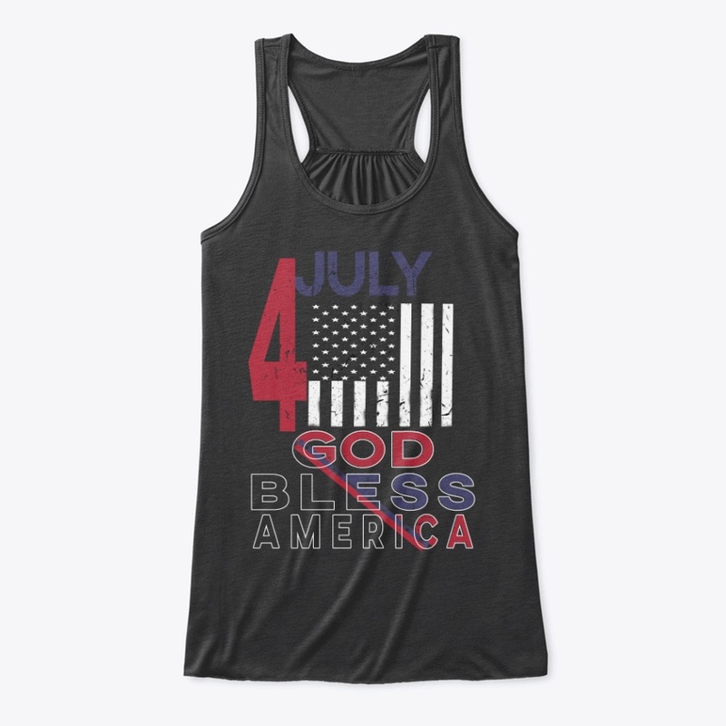 4 JULY GOD BLESS USA T SHIRT
