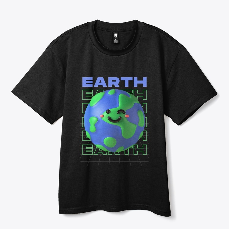 Earth Graphic Black T-Shirt