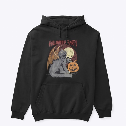 Halloween Cat Black Maglietta Front