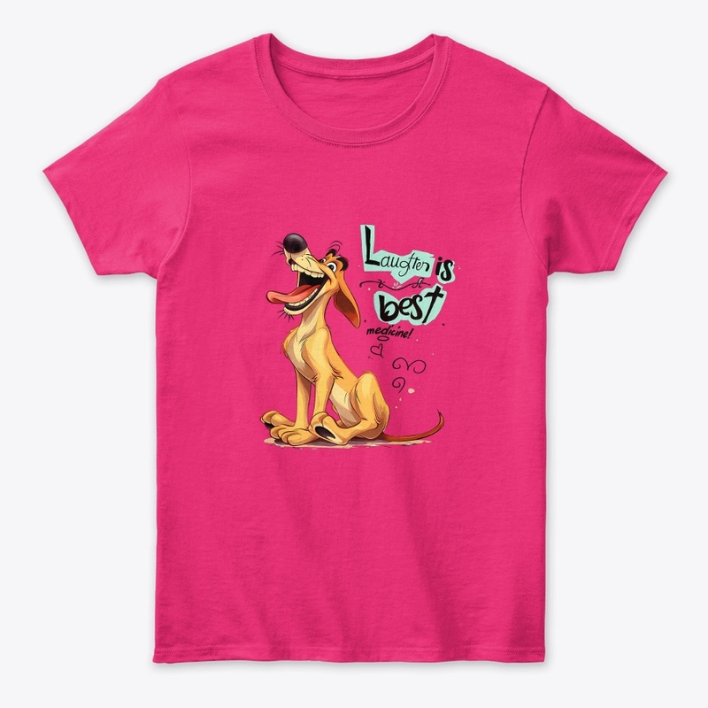 Happy dog ​​laughing
