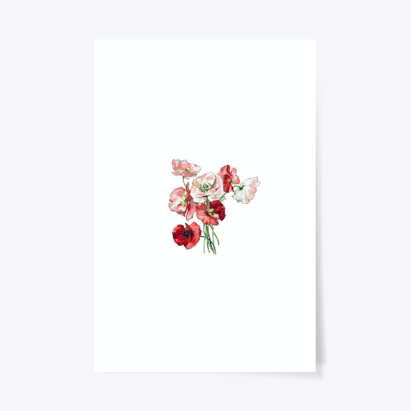Vintage flower poppy