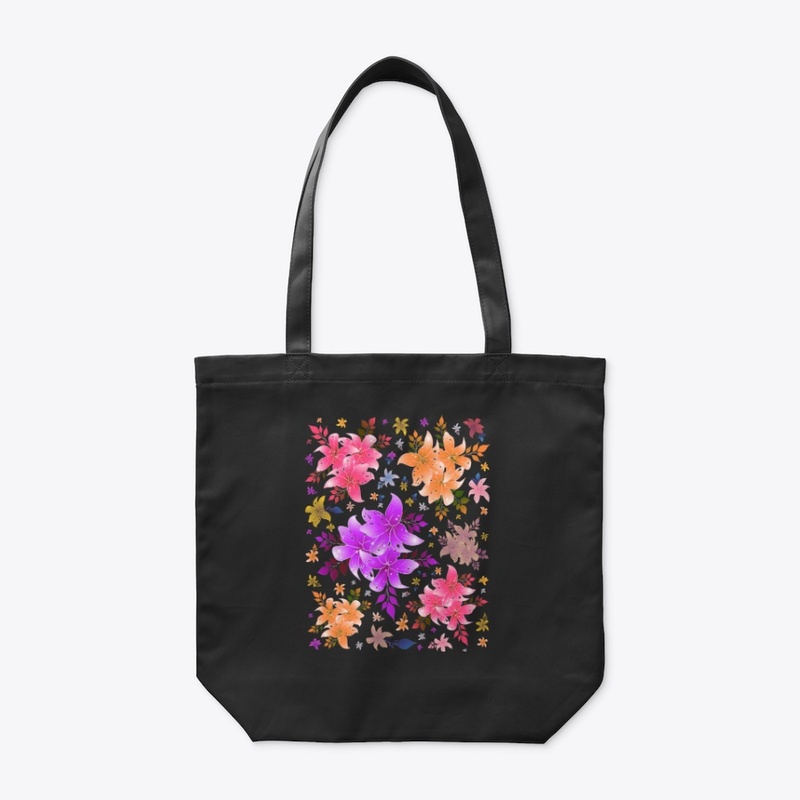 Multicolored lily flower design