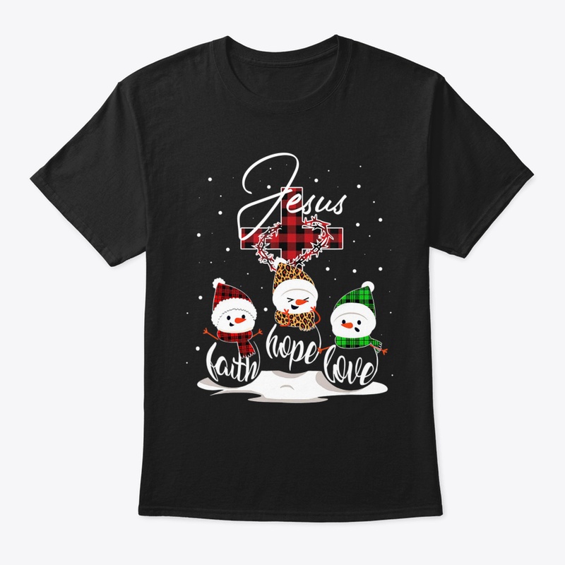 JESUS FAITH HOPE LOVE SNOWMAN CHRISTMAS