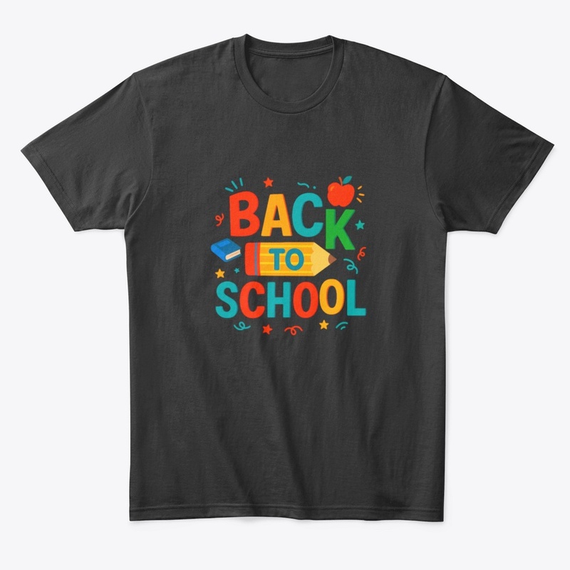 Back to School" Colorful Pencil & Apple 
