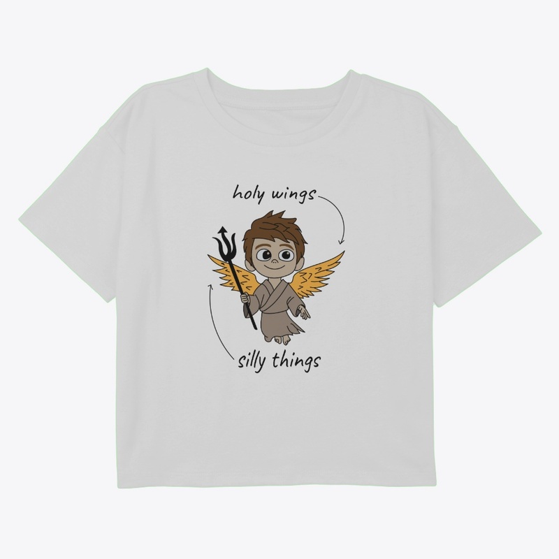 Celestial Child Angel with Golden Wings