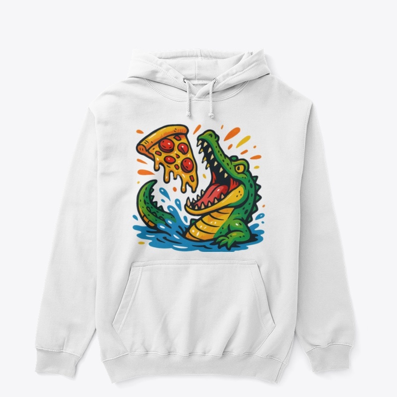 Alligator and pizza 