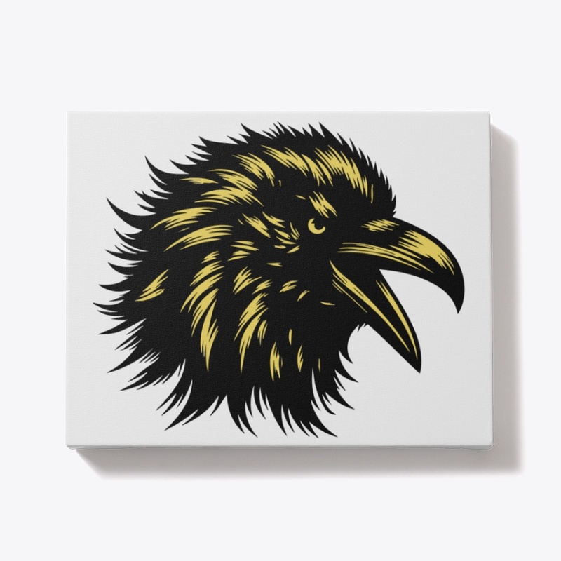 Angry Crow Head Design