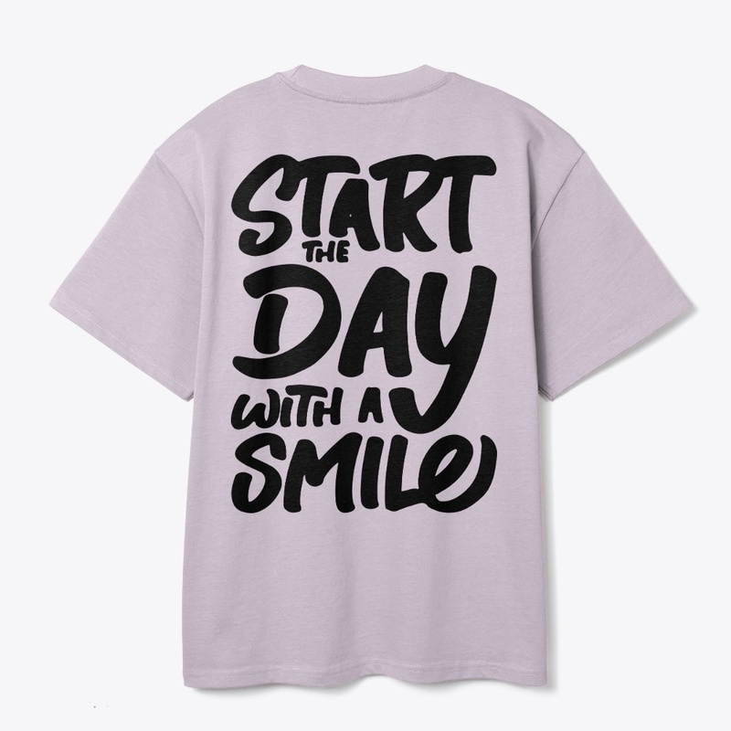Start The Day With A Smile Oversized Tee