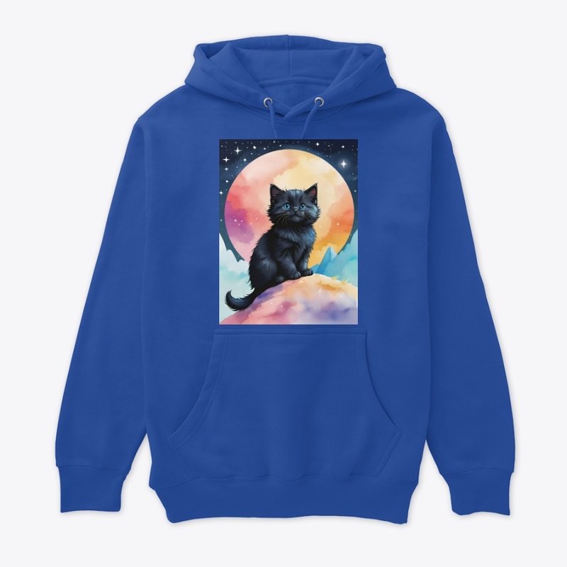 Cat and night stars