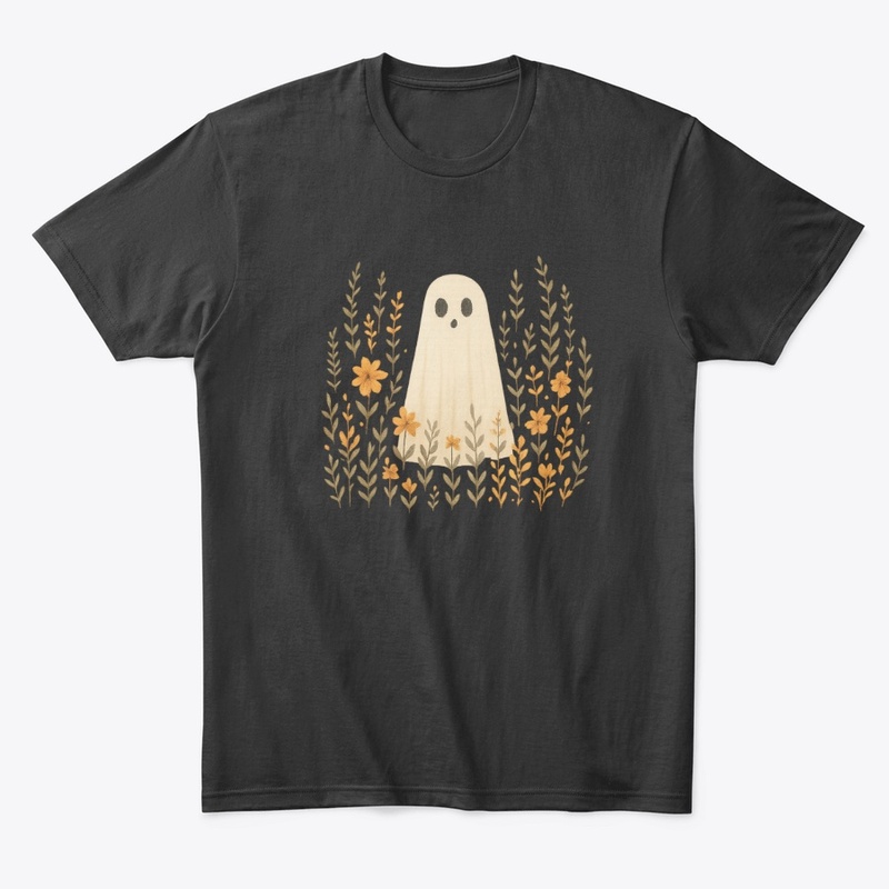Whimsical Ghost in Wildflower Field