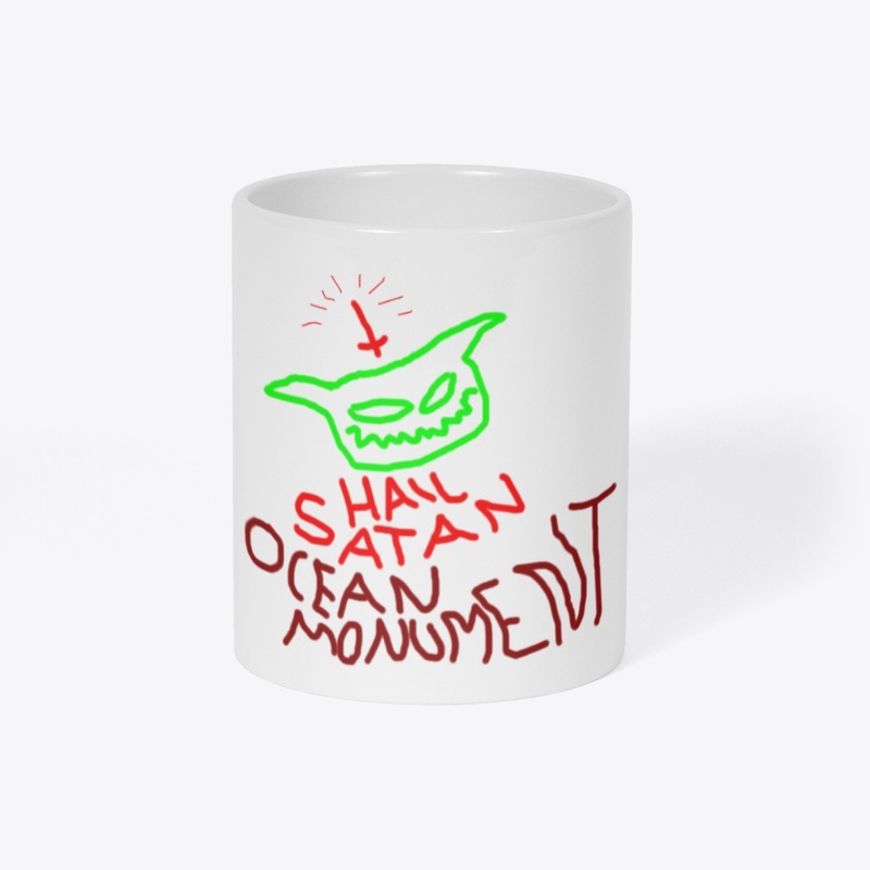 Hail Satan Ocean Monument Mug
