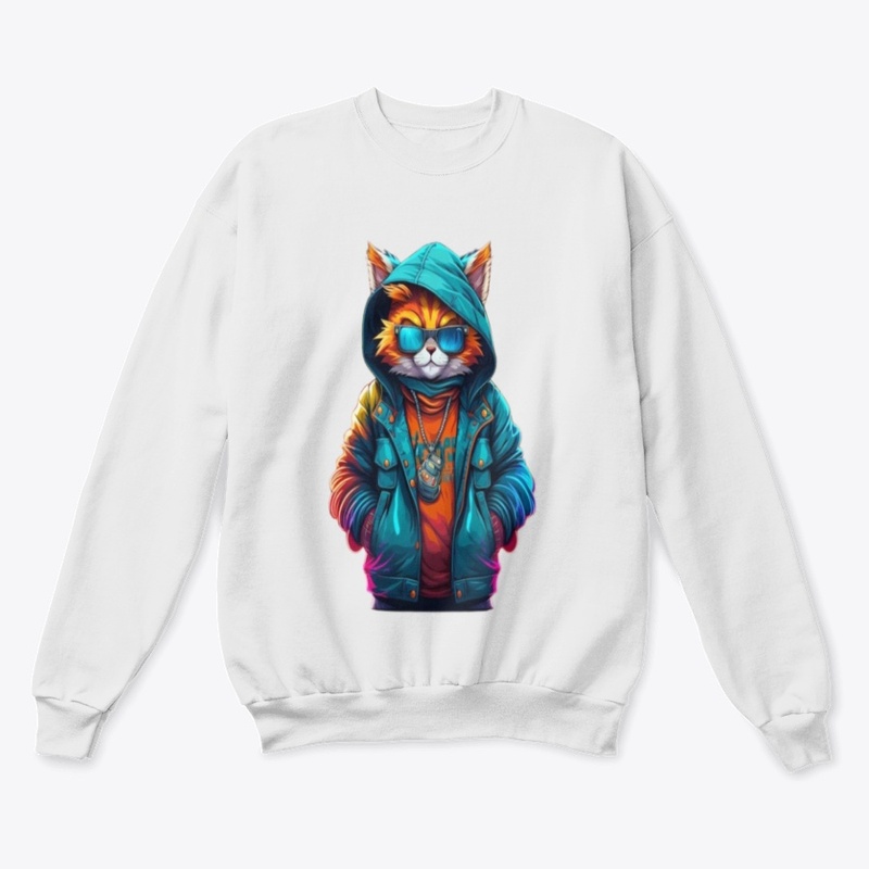 pussy cat print Sweatshirt