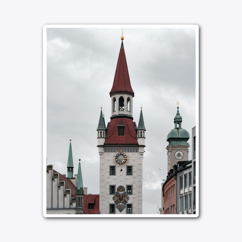 Clock tower on a cloudy day