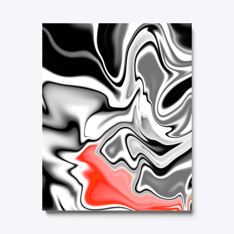 Black White dash of Red