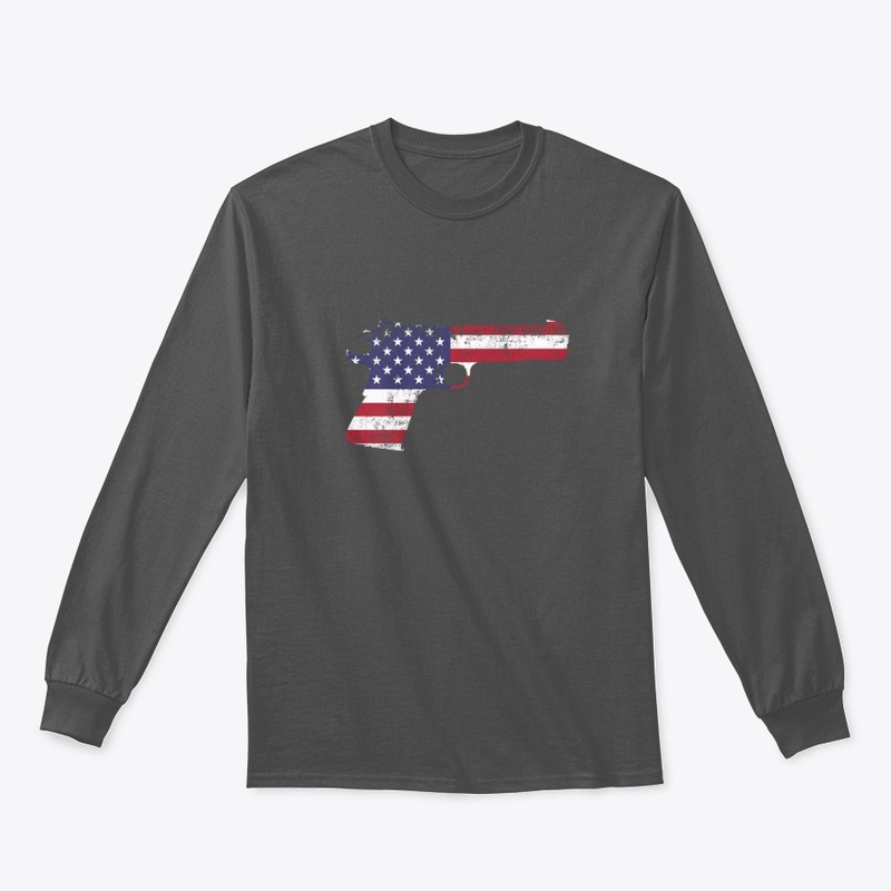 Patriotic American Flag 1911 Pistol Tee