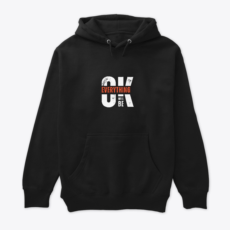 Black and Orange Typography T-shirt