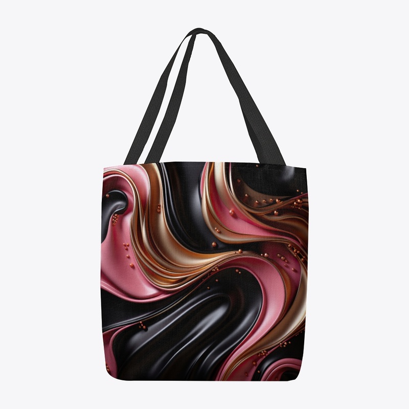 Pink Gold Black Swirls