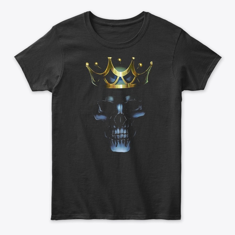 Skull with crown solid appearance tshirt