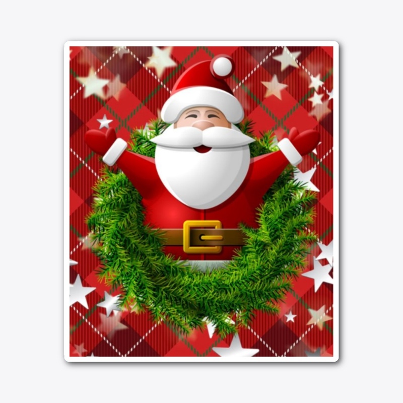  CHRISTMAS SANTA CLAUS DIE CUT STICKER 